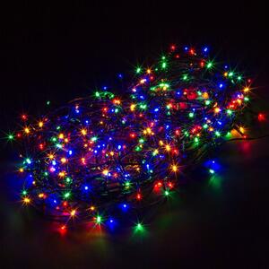 VOLTRONIC® 59742 Vianočné LED osvetlenie 10 m - farebná 100 LED + ovládač - zelený kábel