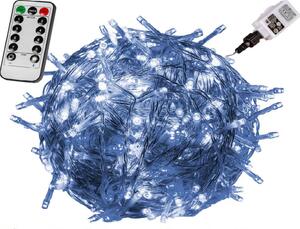 VOLTRONIC® 59738 Vianočné LED osvetlenie 20 m - studená biela 200 LED + ovládač