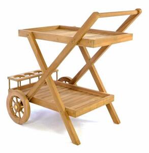 Divero 56087 Servírovací vozík z teakového dreva