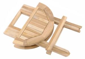Divero 62843 Záhradný odkladací stolík z teakového dreva