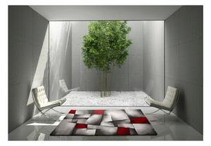 Červeno-sivý koberec Universal Malmo, 60 x 120 cm