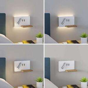 Lucande - Kimo LED Square Shelve Nástenné Svietidlo USB White/Nickel - Lampemesteren