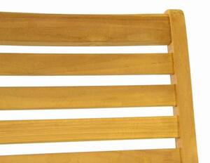 Divero 40742 Drevená polohovateľná stolička - teakové drevo