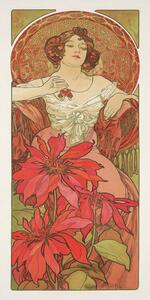 Obrazová reprodukcia The Precious Stones: Ruby, 1900, Alfons Mucha