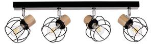 Envostar - Fence 4 Stropné Lampa Black/Chrome/Wood - Lampemesteren