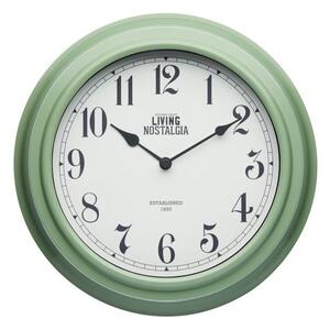 Zelené nástenné hodiny Kitchen Craft Living Nostalgia, ⌀ 25,5 cm