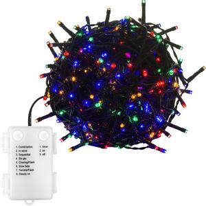 Vianočná reťaz - 20 m, 200 LED, farebná, na batérie