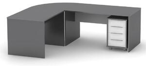 Písací stôl Hamila NEW TYP 16 (grafit + biela). Vlastná spoľahlivá doprava až k Vám domov. 1028777