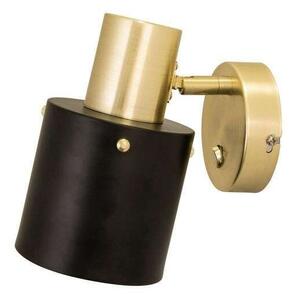 Globen Lighting - Clark 1 Nástenné Svietidlo Black/Brass Globen Lighting - Lampemesteren
