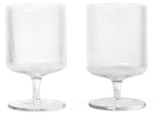 Ferm LIVING - Ripple Wine Glasses Set of 2 Clear ferm LIVING - Lampemesteren