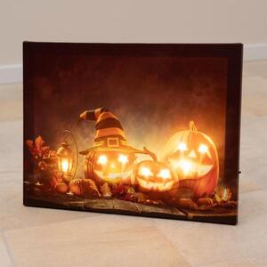 Garthen 70064 Nástenná maľba Happy Halloween - 8 LED, 30 x 40 cm