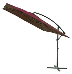 Štvorcový slnečník kovový bordó - 270 x 270 cm