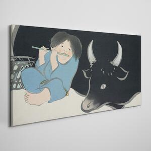 Obraz Canvas Abstrakcie chlapec zviera