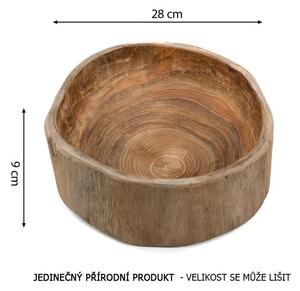 Divero 70707 Dekoratívna guľatá drevená miska