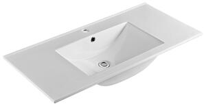 Mereo Bino, kúpeľňová skrinka s keramickým umývadlom 101 cm, biela, dub Bino, kúpeľňová skrinka s keramickým umývadlom 101 cm, biela Variant: Bino, k…