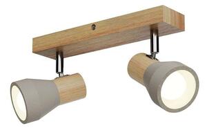 Lindby - Filiz 2 Stropné Lampa Concrete/Wood - Lampemesteren