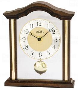 Luxusní dřevěné stolní hodiny 1174/1 AMS 23cm