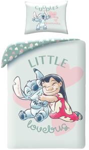 Bavlnené posteľné obliečky Lilo a Stitch v objatí - 100% bavlna - 70x90 cm + 140x200 cm