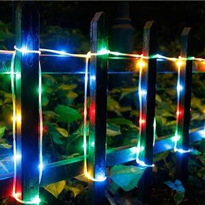 Solárna svetelná hadica - 100 LED, farebná