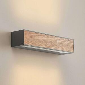 Arcchio - Miraz LED Vonkajšie Nástenné Svietidlo Dark Grey/Dark Wood - Lampemesteren