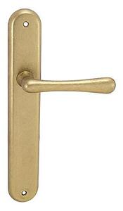 Dverové kovanie MP Elegant (NAT - Mosadz natural), kľučka-kľučka, Otvor pre obyčajný kľúč BB, MP NAT (mosadz natural), 90 mm