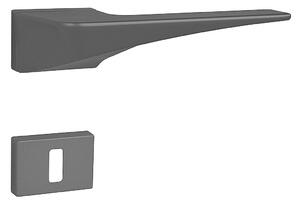 Dverové kovanie MP FO - PENTA - RT (BS - Čierna matná), kľučka-kľučka, Otvor pre obyčajný kľúč BB, MP BS (čierna mat)