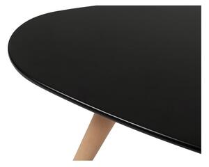 Čierny konferenčný stolík s nohami z bukového dreva Furnhouse Fly, 116 x 66 cm