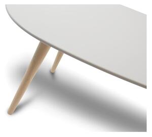 Biely konferenčný stolík s nohami z bukového dreva Furnhouse Fly, 75 x 43 cm