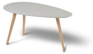 Biely konferenčný stolík s nohami z bukového dreva Furnhouse Fly, 116 x 66 cm