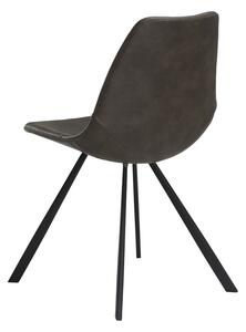 Sivá jedálenská stolička z imitácie kože DAN–FORM Denmark Pitch