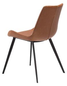 Hnedá jedálenská stolička z imitácie kože DAN–FORM Denmark Hype