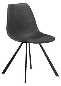 Sivá jedálenská stolička z imitácie kože DAN–FORM Denmark Pitch