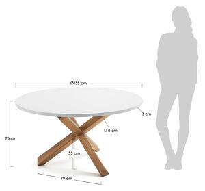 Jedálenský stôl Kave Home Nori, ⌀ 135 cm