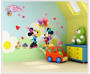 Samolepka na stenu "Mickey & Minnie" 130x80 cm