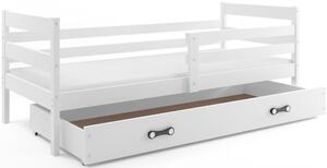 BMS Detská posteľ s úložným priestorom ERYK biela Farebné prevedenie šuplíka: Zelená, Veľkosť spacej plochy: 190x80 cm