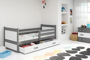BMS Detská posteľ RICO 1 | sivá 80 x 190 cm Farba: Biela