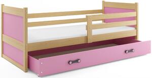 Detská posteľ RICO 1 | borovica 90 x 200 cm Farba: Ružová