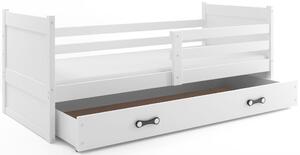 BMS Detská posteľ s úložným priestorom RICO biela Veľkosť spacej plochy: 190x80 cm, Doplňujúca farba postele: Zelená
