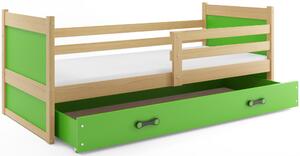 Detská posteľ RICO 1 | borovica 90 x 200 cm Farba: Zelená