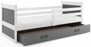 BMS Detská posteľ s úložným priestorom RICO biela Veľkosť spacej plochy: 190x80 cm, Doplňujúca farba postele: Ružová