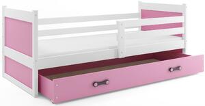 Detská posteľ RICO 1 | biela 90 x 200 cm Farba: Ružová