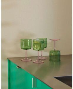 HAY - Tint Wine Glass Set of 2 Green/ Pink HAY - Lampemesteren