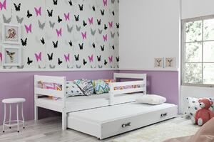 BMS Detská posteľ s prístelkou ERYK biela Farebné prevedenie šuplíka: Biela, Veľkosť spacej plochy: 190x80 cm