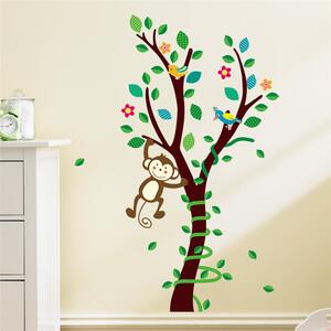 Samolepka na stenu "Strom s Opičkou" 85x45 cm