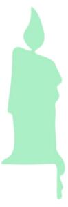 Fosforová samolepka na vypínač "Sviečka" 17x6 cm