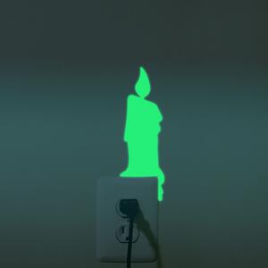 Fosforová samolepka na vypínač "Sviečka" 17x6 cm