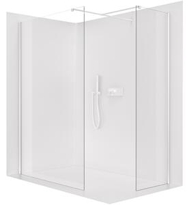 CERANO - Sprchová zástena Walk-in Onyx TL/P - 8 mm - hranatá vzpera - biela matná, transparentné sklo - 30x30x200 cm