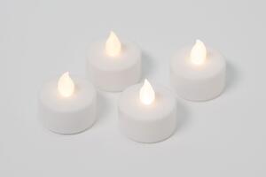Nexos 42988 Dekoratívna sada - 4 čajové sviečky - biela