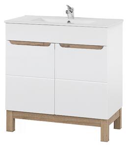 MAXMAX Kúpeľňová stojaci skrinka pod umývadlo BALI biela 80 cm