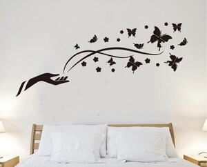 Samolepka na stenu "Ruka a Motýle" 50x160 cm